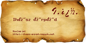 Ihász Árpád névjegykártya